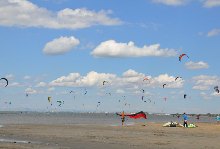 Kite surf à Bauduc